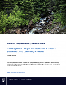Watershed Ecosystems Project Community Report 2025